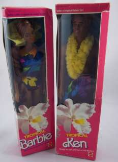 Tropical Barbie Ken AA 1985 NRFB #1022 doll Mattel  