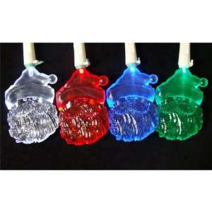   Multi Color Santa Claus Christmas Lights   White Wire: Home & Kitchen