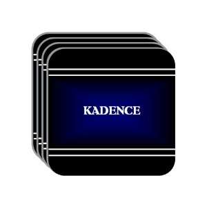 Personal Name Gift   KADENCE Set of 4 Mini Mousepad Coasters (black 
