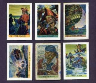 1936 PAC KUPS JOLLY ROGER PIRATE SET   48 CARD COMPLETE SET  