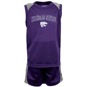  Kansas State Wildcats Infant Purple Basketball Jersey Set 