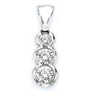   Snow Man Pendant 1/4 ct. in 14K White Gold with Chain Katarina