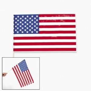 Large Plastic American Flags   Party Decorations & Yard Decor  