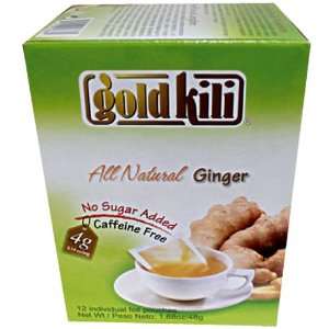 Gold Kili All Natural Ginger Beverage Brewing Bags, 1.68 Ounce Boxes 