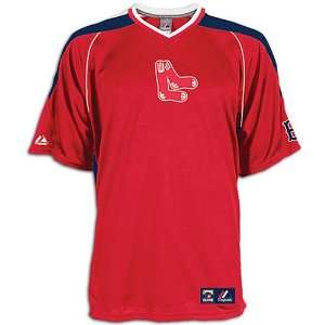  Boston Red Sox Red Cooperstown V Neck Jersey Sports 