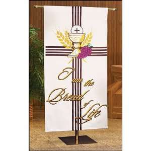  Communion, I Am the Bread of Life Church Banner