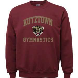 Kutztown Golden Bears Maroon Youth Gymnastics Arch Crewneck Sweatshirt