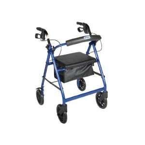   Medical   Aluminum Rollator with Back Support   Blue R728BL Health
