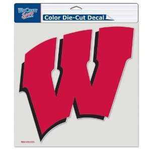  Wisconsin Badgers Decal   8 X 8 Colored Die Cut: Sports 