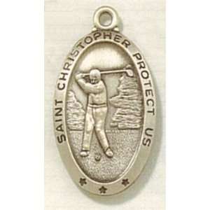  St. Christopher Sterling Golf Medal: Jewelry