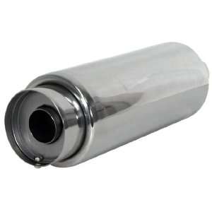 AAA 63 2101 Performance Muffler Tunable Round 4inch 2.25inch inlet 3 
