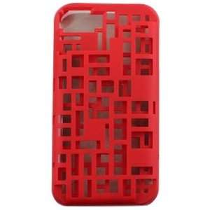 Verizon / AT&T Red Maze Box Pattern Perforated Design with Credit 