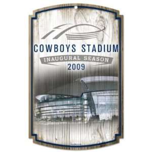  Wincraft Dallas Cowboys Inaugural 2009 Season Wood Sign 