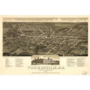 Historic Panoramic Map Thomasville, Ga. county seat of Thomas County 