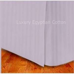   Egyptian Cotton QUEEN Tailored Bed Skirt LILAC Stripe: Home & Kitchen