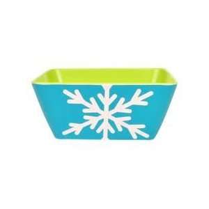  Target Melamine Holiday 2011 Silver Snowflake Aqua Cereal Bowl 