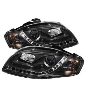 Audi A4 Drl Led Projector Headlights / Head Lamps/ Lights   Black 