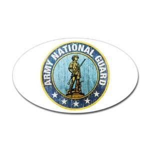  Sticker (Oval) Army National Guard Emblem 