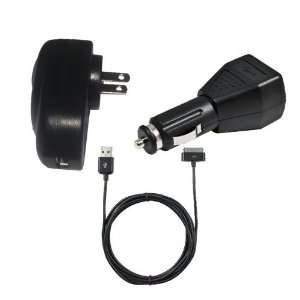  KHOMO 10W 2A USB Travel Kit with Car Charger Wall Adapter 