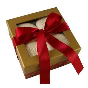   Set Of Four White(holiday Box) Lily Soaps