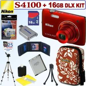   Camera (Red) + EN EL19 Battery + 8GB Deluxe Accessory Kit Camera