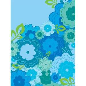  Oopsy daisy Blue Flower Patch Wall Art 18x24: Home 