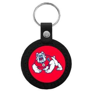   State Bulldogs NCAA Classic Logo Leather Key Tag