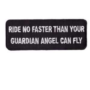  Ride No Faster Funny Embroidered Cool Biker Vest Patch 