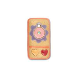   Small Hearts and Flower Rectangle Heart Pendant Arts, Crafts & Sewing