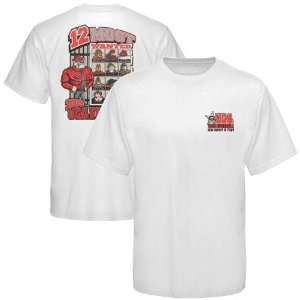   Georgia Bulldogs White Most Wanted Schedule T shirt