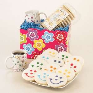  Smiling Faces Gift Basket   Gourmet Sugar Cookies and Mug 