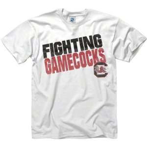  South Carolina Gamecocks White Slogan T Shirt: Sports 