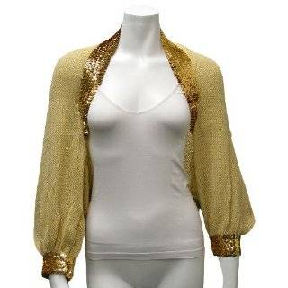   Plus Size Sexy Gold Ruffled Collar Cropped Wrap Shrug Bolero Clothing