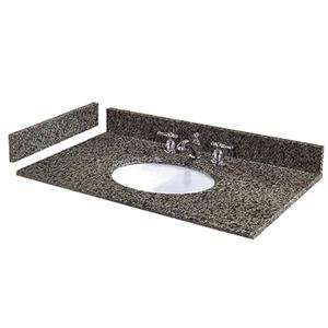   Granite 25 Granite Vanity Top with White Bowl and 8 Spread 256: Home
