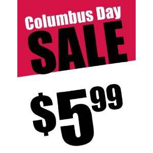  Columbus Day Sale Black Red Sign