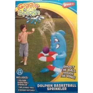  : Wham O Giggle N Splash Dolphin Basketball Sprinkler: Toys & Games