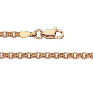  14k Rose Gold Rolo Chain, 18 Masterpiece Jewels Jewelry