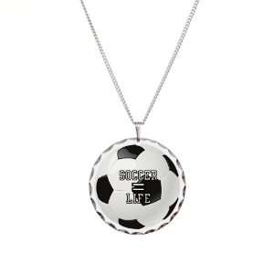    Necklace Circle Charm Soccer Equals Life: Artsmith Inc: Jewelry