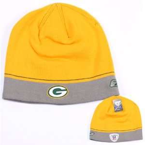  Green Bay Packers Onfield 2 Tone Knit Beanie   Yellow/Gray 
