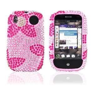  for Palm Pre PLUS Bling Hard Case Pink Daisies Clear 