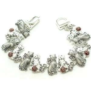  Silver Plated Cat Bracelet with Magnetic Clasp: Everything 
