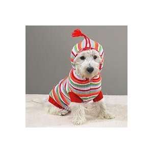  Casual Canine Striped Hoodie Sweater Lrg