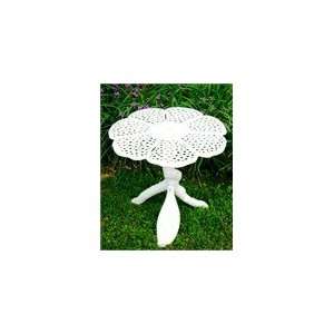  Wrought Iron Patio White Butterfly Table: Patio, Lawn 
