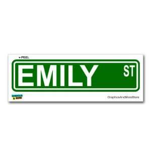  Emily Street Road Sign   8.25 X 2.0 Size   Name Window 