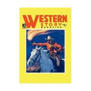  Western Story Magazine Under Fire 20x30 poster