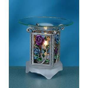  Purple And Blue Pewter Roses Electric Oil Aromatherapy 