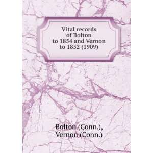 Vital records of Bolton to 1854 and Vernon to 1852.