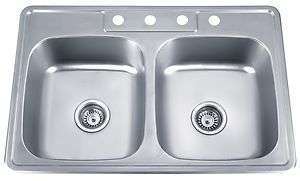 Topmount Stainless Steel Sink 33 x 22 x 9 (PL 910) 18 Gauge  