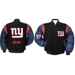  NFL New York Giants Leather Jacket Medium **: Sports 