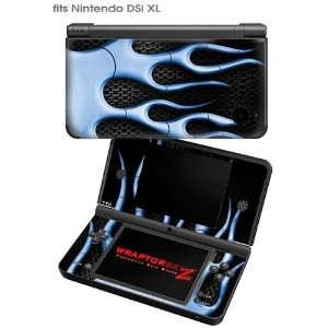  Nintendo DSi XL Skin   Metal Flames Blue by WraptorSkinz 
